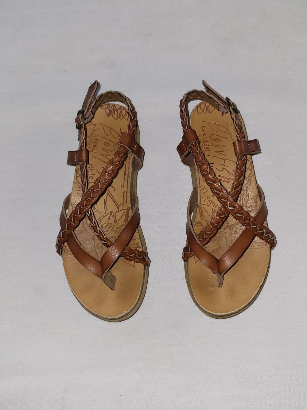 Blowfish Kids Brown Braided Strappy Sandals